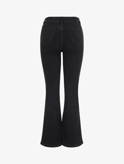 Jean classique coupe flare - Noir - 2