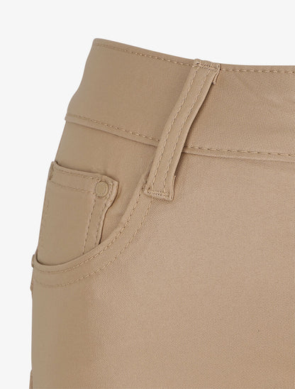 Jean skinny ciré taille haute - Beige - 3