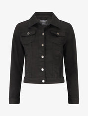 Veste en jean droite - Noir - 1
