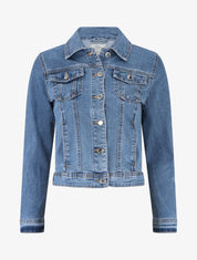 Veste en jean coupe droite - Bleu - 1
