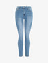 Jean délavé push up coupe skinny - Bleu - 1
