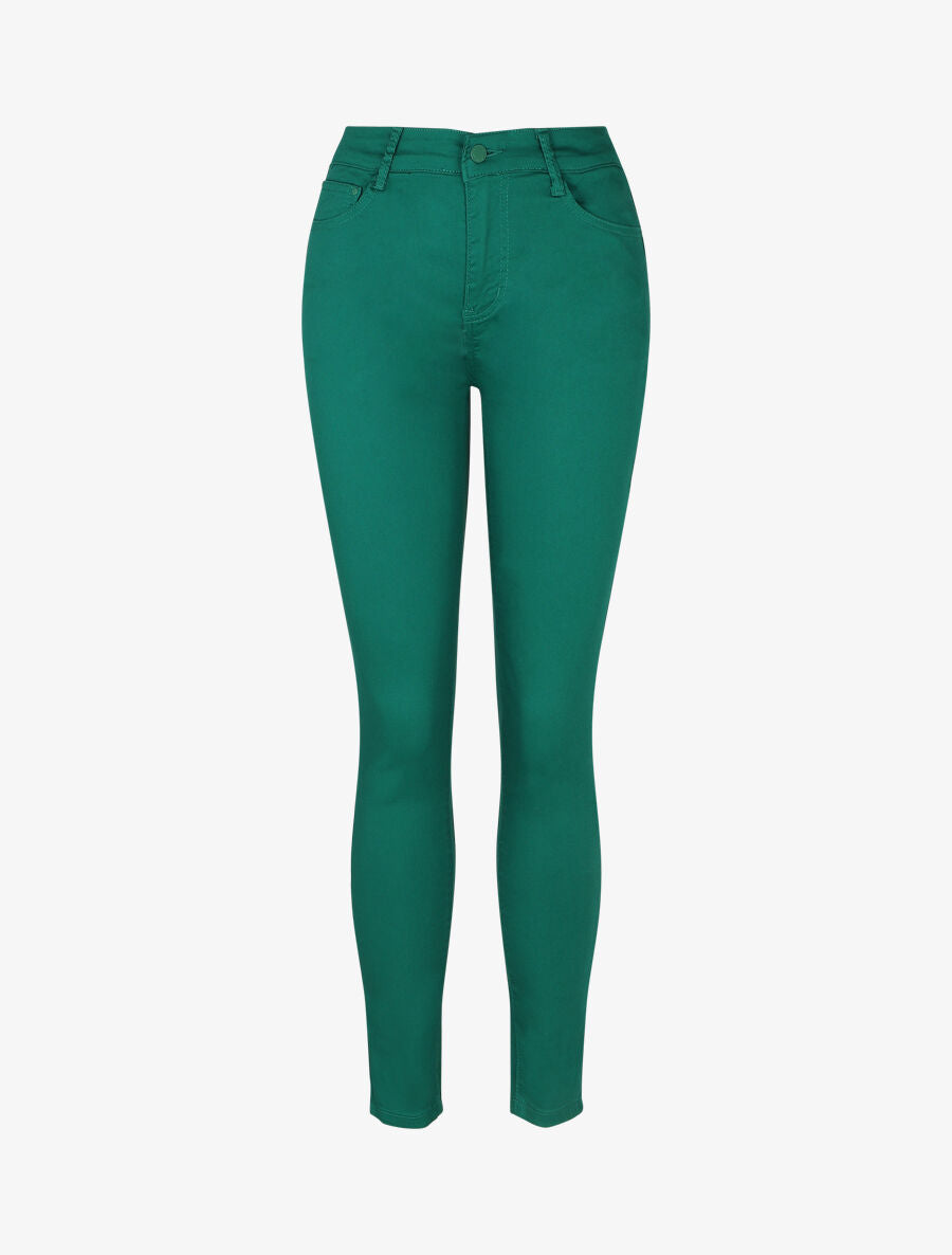 Jean skinny uni grande taille - Vert - 1