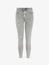 Jean push à bords effilochés coupe skinny - Gris - 5