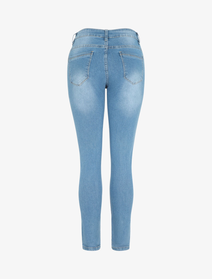 Jean déchiré coupe skinny - Bleu - 2