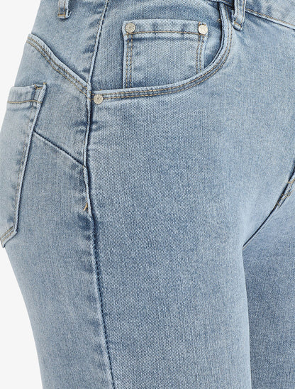Jean push up coupe skinny taille standard - Bleu clair - 3