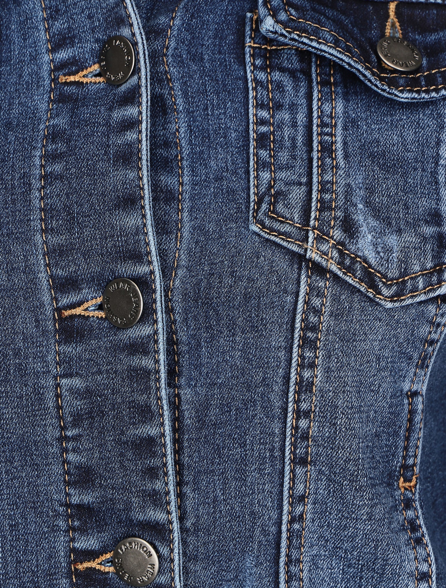 Veste en jean ajustée - Bleu - 3