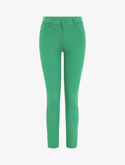 Jean taille haute coupe slim - Vert - 1
