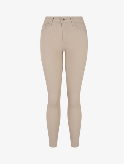 Jean uni coupe slim - Beige - 1