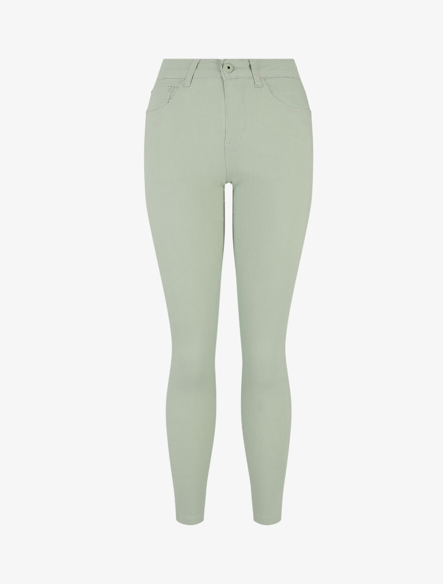 Jean uni coupe slim - Vert d&