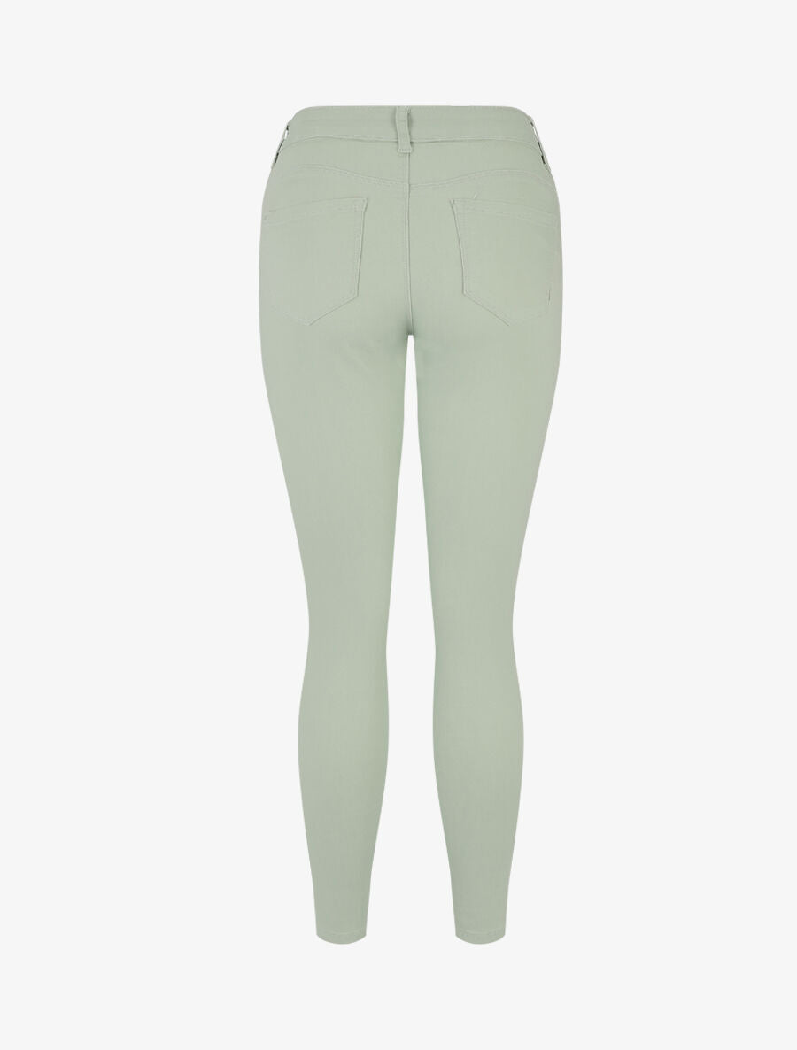 Jean uni coupe slim - Vert d&