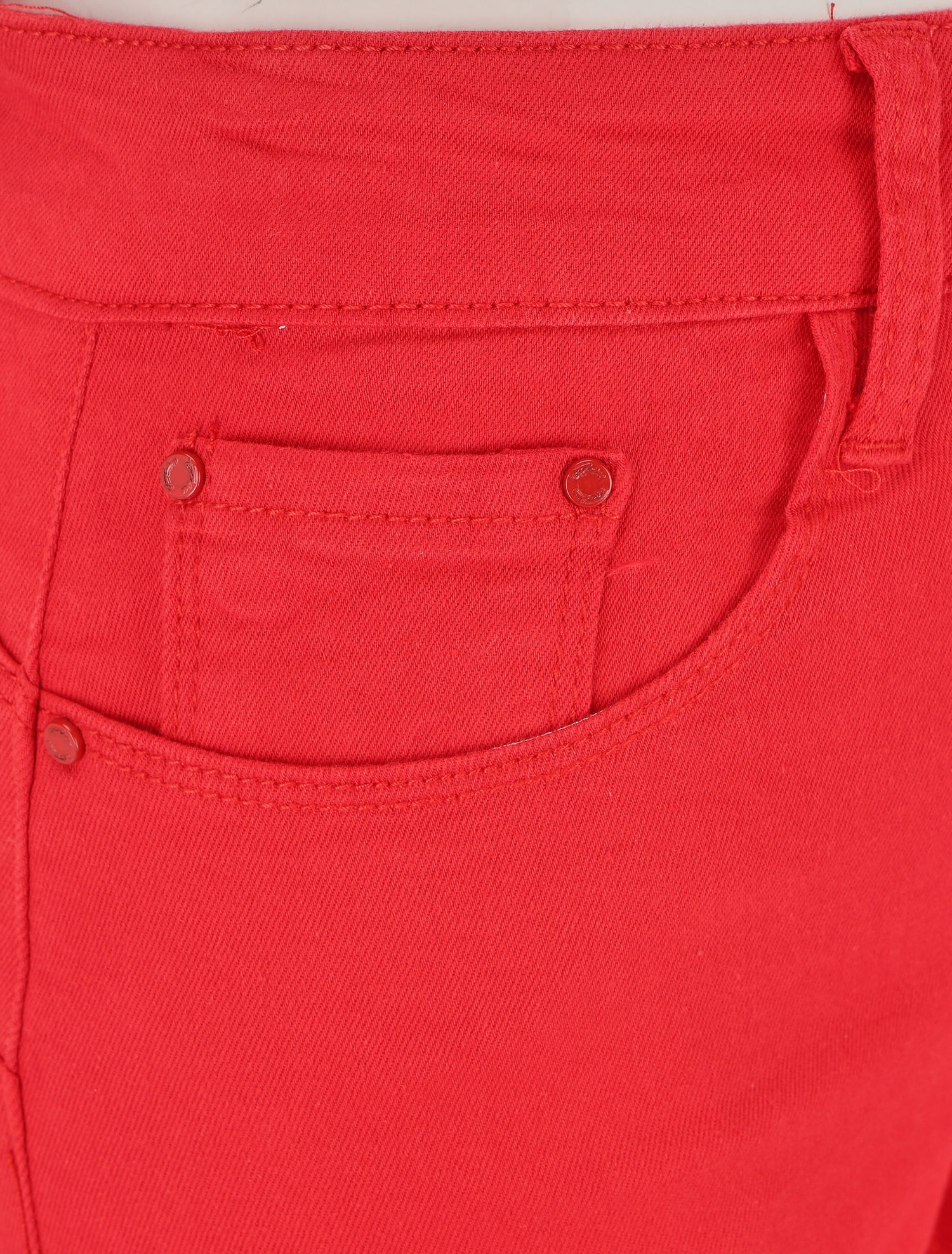 Jean uni coupe slim - Rouge - 3