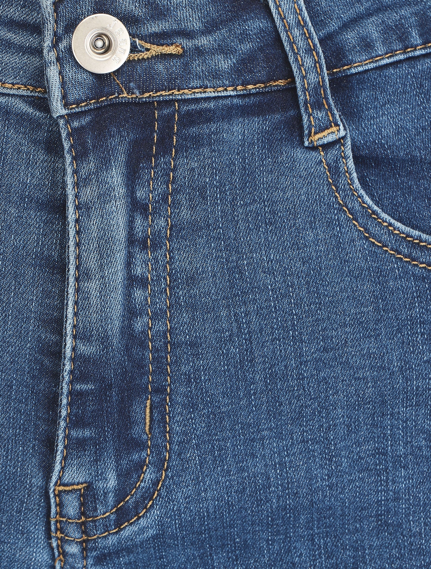 Short en jean droit taille haute - Bleu denim - 3
