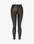 Pantalon uni en simili - Noir - 1