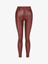 Pantalon uni en simili - Bordeaux - 1