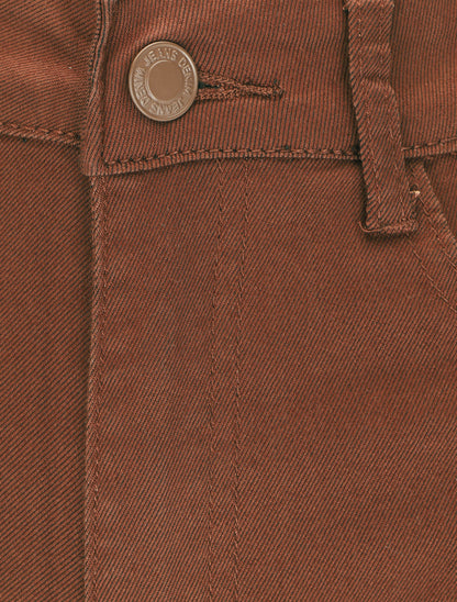 Jean large coupe droite - Marron - 3