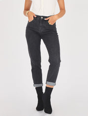 Jean mom taille haute - Anthracite - 7