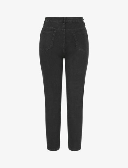 Jean uni taille haute - Noir - 2