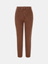 Jean uni taille haute - Marron - 1