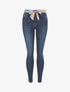 Jean avec ceinture imprimé original coupe slim - Bleu - 4