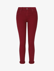 Jean slim taille standard à perles - Bordeaux - 1