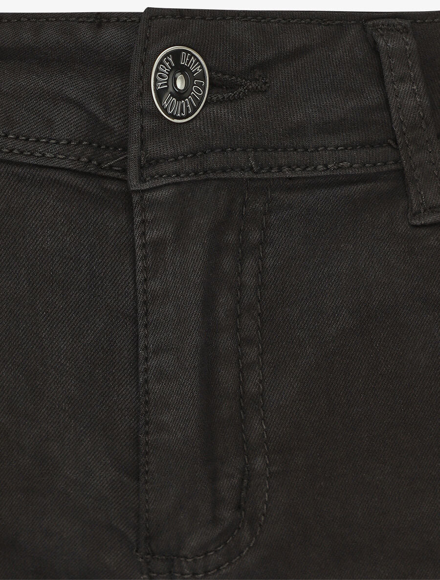 Jean uni coupe slim - Noir - 3