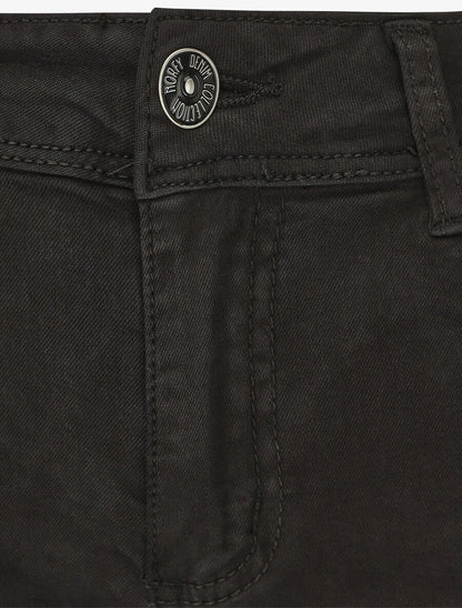 Jean uni coupe slim - Noir - 3