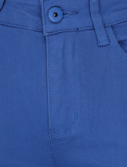 Jean uni push up coupe skinny - Bleu roi - 3