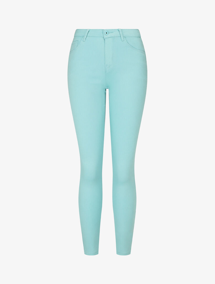 Jean uni push up coupe skinny - Turquoise - 1