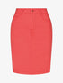 Jupe unie droite classique - Corail - 1
