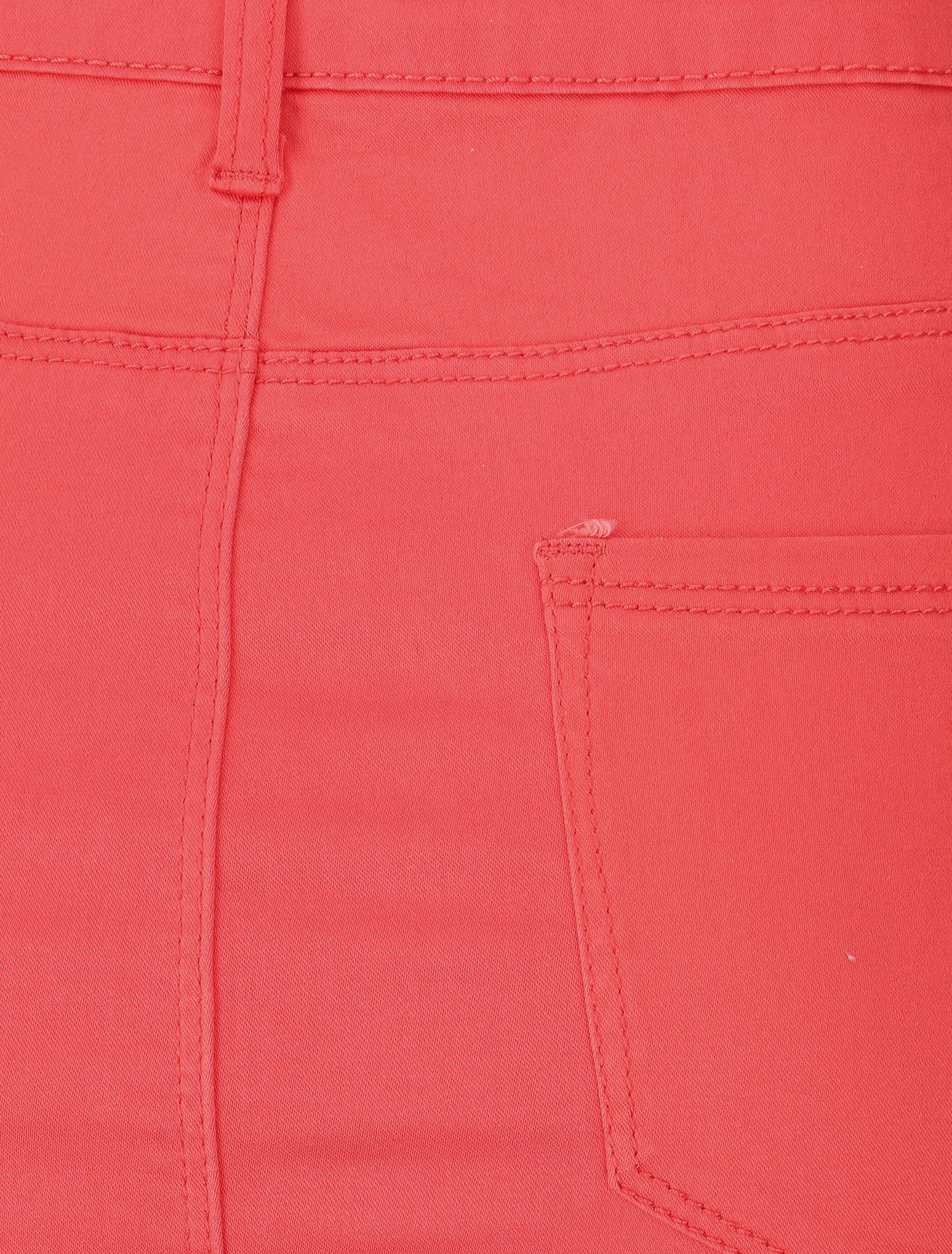 Jupe unie droite classique - Corail - 3