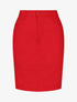 Jupe unie droite classique - Rouge - 1