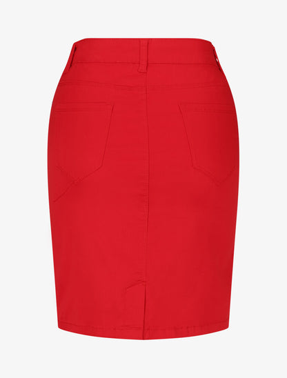 Jupe unie droite classique - Rouge - 2