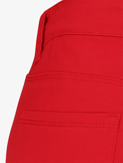Jupe unie droite classique - Rouge - 3