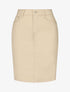 Jupe unie droite classique - Beige - 1
