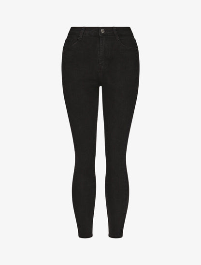 Jean basique coupe skinny - Noir - 1