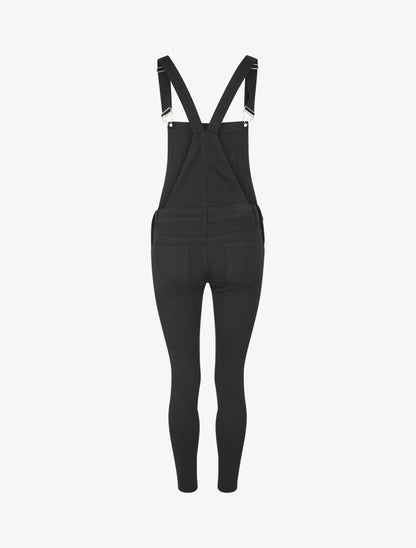 Salopette taille basse coupe skinny - Noir - 2