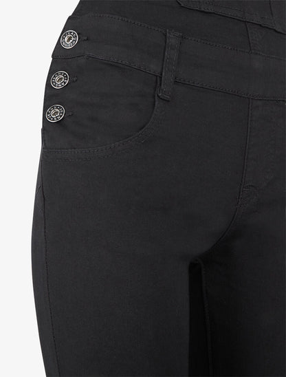 Salopette taille basse coupe skinny - Noir - 3