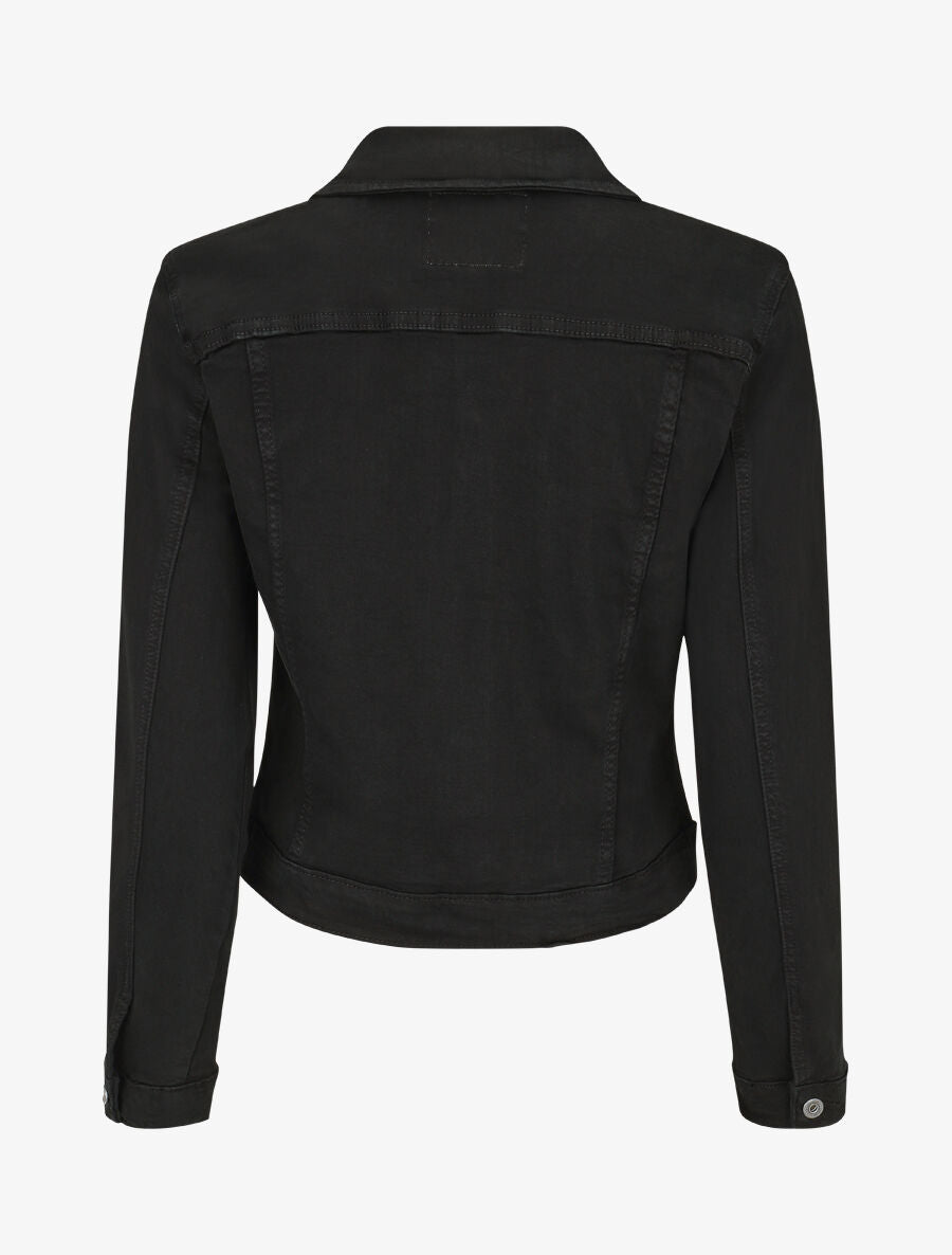 Veste unie coupe droite - Noir - 2