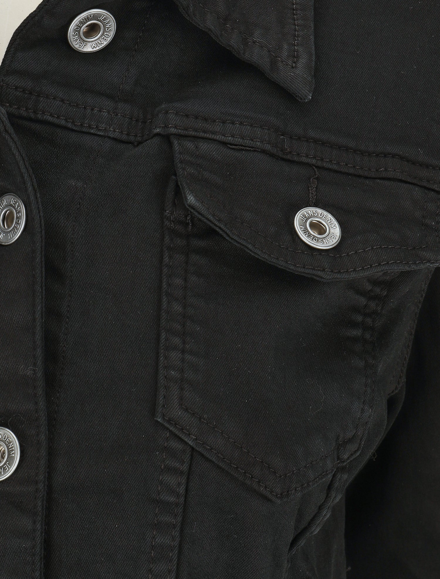 Veste unie coupe droite - Noir - 3