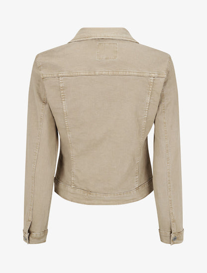 Veste unie coupe droite - Taupe - 2