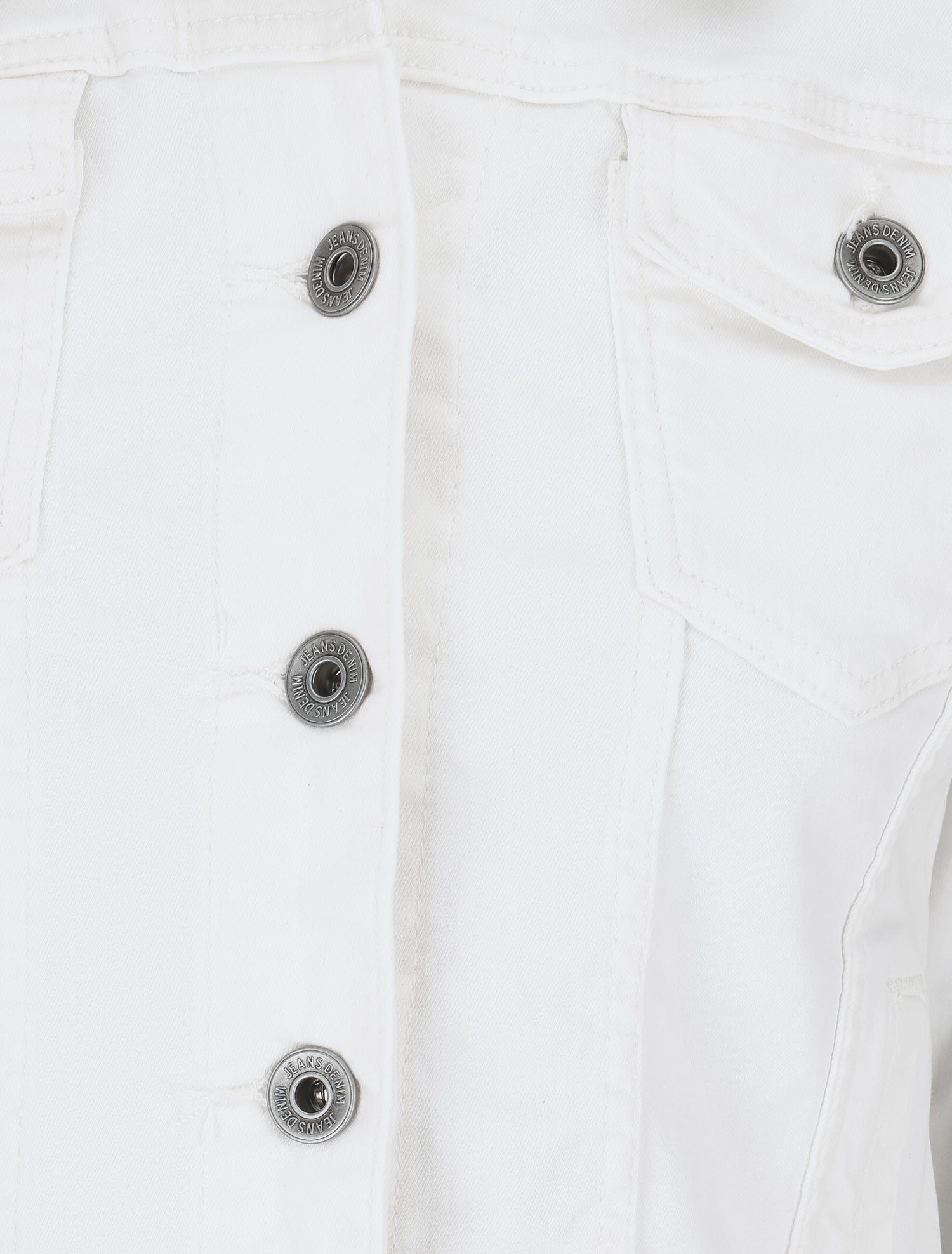 Veste unie coupe droite - Blanc - 3