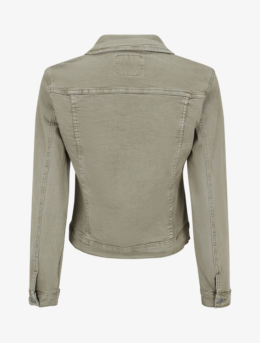 Veste unie coupe droite - Kaki - 2