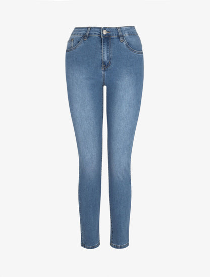 Jean grande taille coupe slim taille standard - Bleu - 1