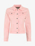 Veste unie en jean - Rose - 1