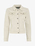 Veste unie en jean - Beige - 4