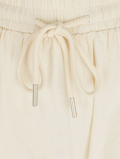 Pantalon cargo taille haute - Écru - 3
