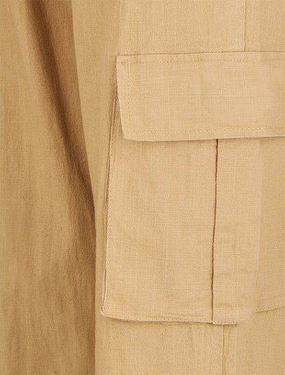 Pantalon cargo taille haute - Taupe - 3