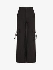 Pantalon cargo à liens - Noir - 4