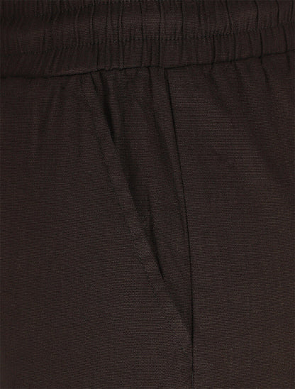 Pantalon cargo taille haute coupe droite - Noir - 3
