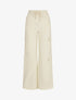 Pantalon cargo taille haute coupe droite - Écru - 1